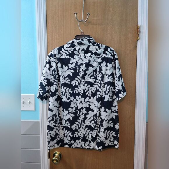 H&M Blue and White Casual Button Down Shirt Mens M - Picture 2 of 3